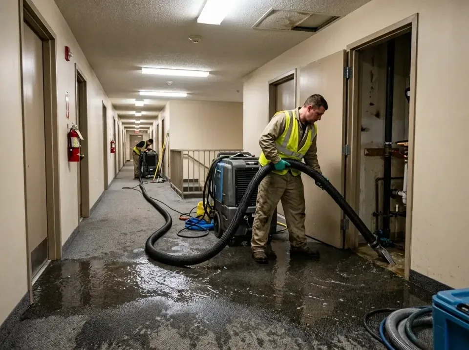 multi-unit-apartment-hallway-f-005 — frequently asked questions, Emergency Burst Pipe Water Extraction & Removal in Burnt Mi…